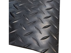 Suelo Goma - Estrias Negro - 3mm - 100x200cm - Composición 100% Caucho - Suelo Caucho - Suelo PVC - Suelo Protector