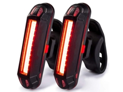2 Linternas Traseras Bicicleta 7modos Usb Recargable Negra Yizhood