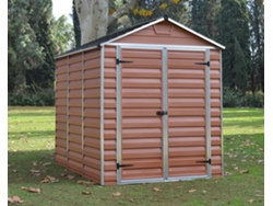 CANOPIA Claraboya Caseta de Jardín de Policarbonato 229X185X217 cm Ámbar