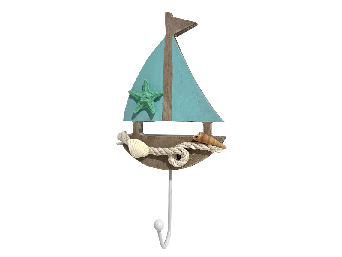 ORIGEN Home Decor Percha Barco Percheros | Crudo - 24x11x5cm BY SIGRIS