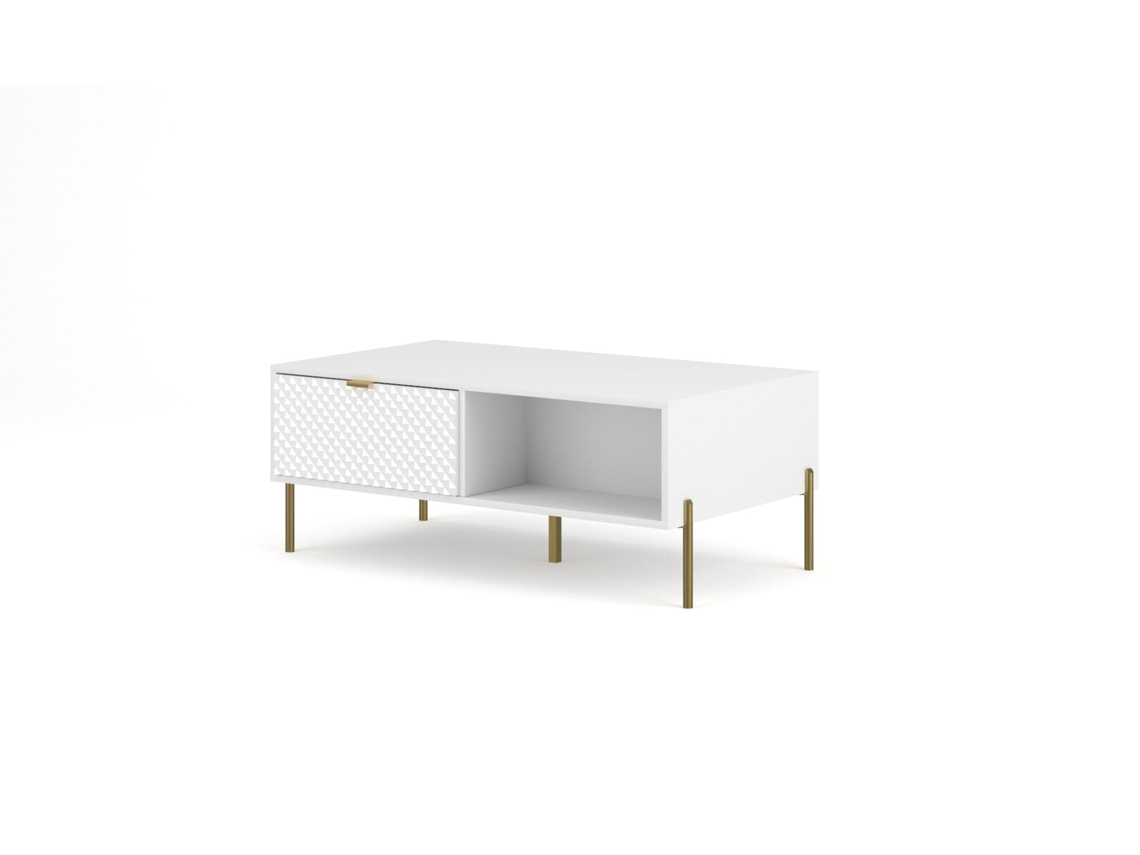 Mesa De Centro FURNLUX Diamo (Blanco, Madera Contrachapada - 104X60X43 Cm)