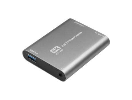 4K 60hz Loop Out Tarjeta de captura HDMI Placa de grabación de audio y video Transmisión en vivo USB 3.0 1080p Grabber gris