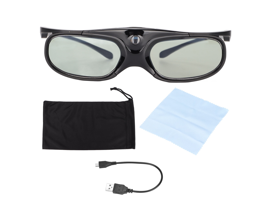 Gafas Lcd 3d 1080p Gran Angular De 178° Con Batería Recargable Para Proyectores De Películas Dlp