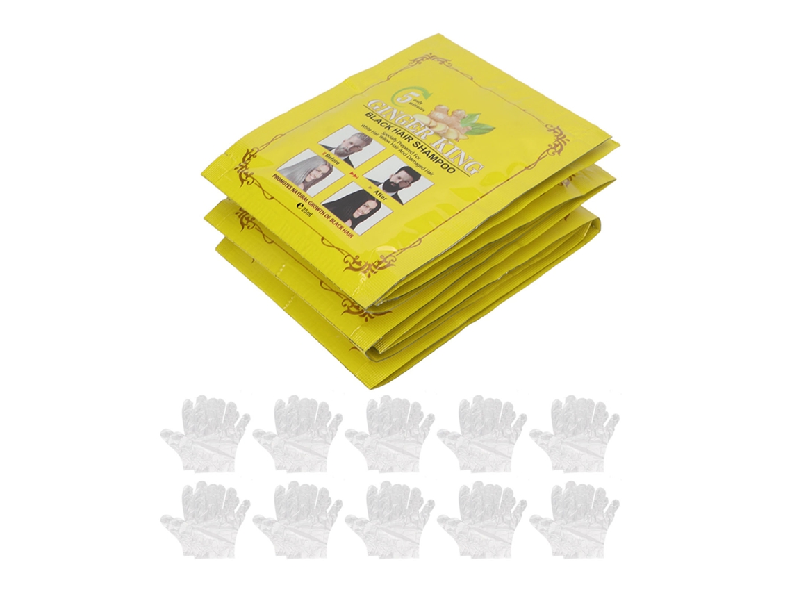 2026-10pcs Champú De Gengibre 25ml Para Revertir Cabelo Cinza Remover Cascas Controlar Oleosidade