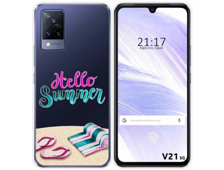Carcasa Vivo V21 5G TUMUNDOSMARTPHONE Dibujos Transparente Multicolor