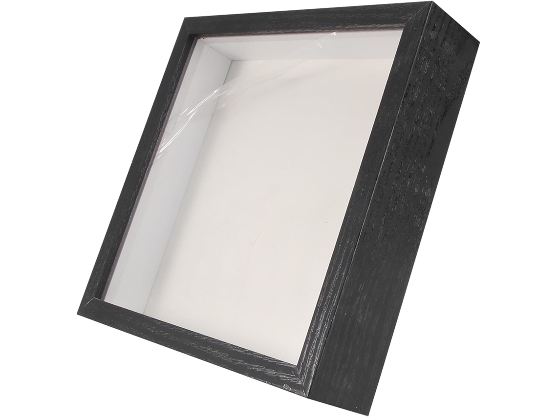 Marco Fotos Cuadrado Negro 7 Pulgadas Vidrio Hueco 3d Muestras Botánicas Ideal Decoración Hogar Muestra Diy
