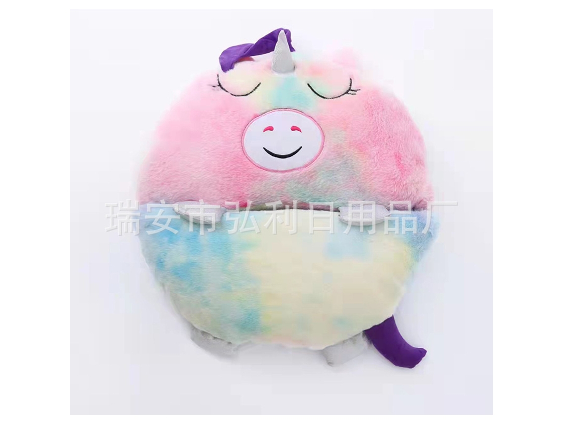 Saco de Dormir de Pelúcia Tie-Dye Rosa Desenho Animado /135*50Cm