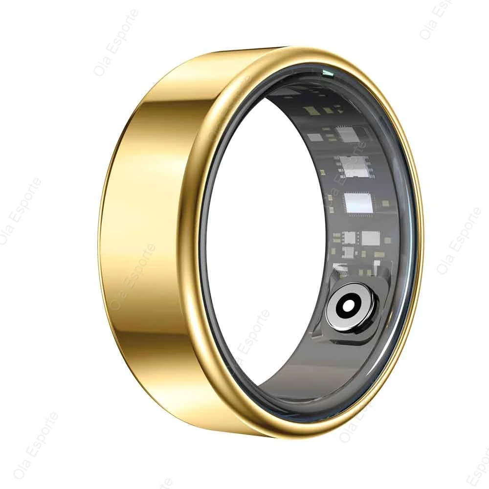 (oro, Cable De Carga, Talla 14) Anillo Inteligente, Monitorización De Frecuencia Cardíaca Y Oxígeno En Sangre, Resistente Al Agua.