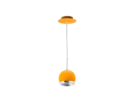 Lámpara De Suspensión Bola En Metal Amarillo 14X14X95 Cm EPIKASA