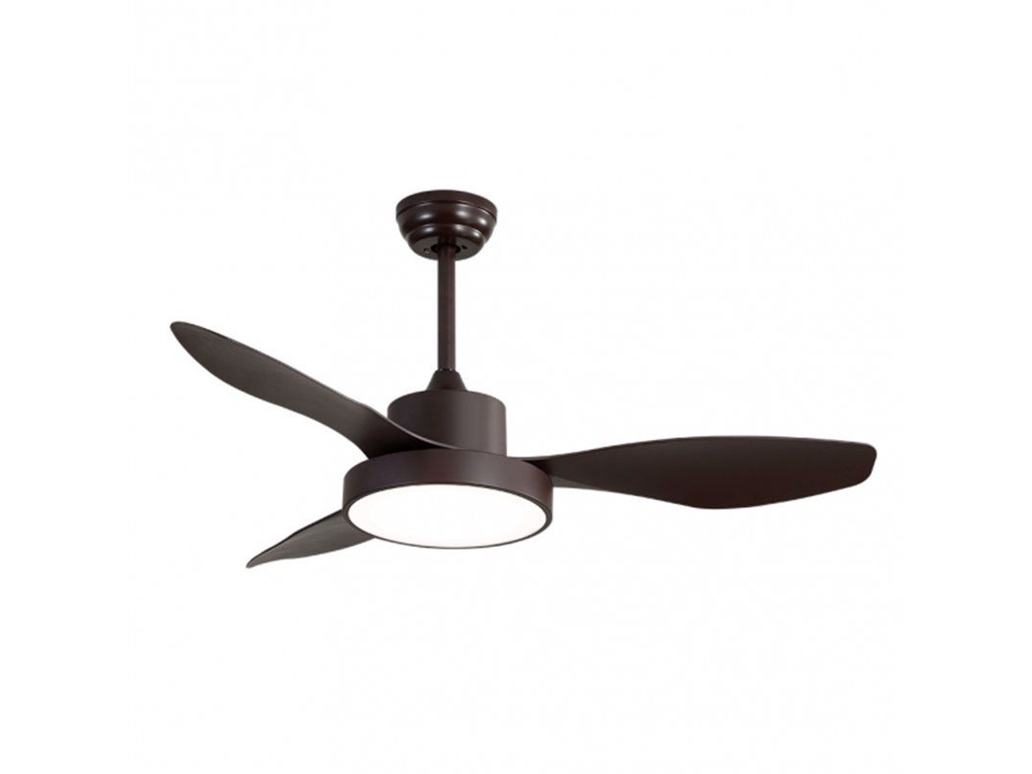 Ventilador DC Hayate 48W marrón 39/54x120x120cm 3000-4000-6000K con mando, memoria y temporizador FABRILAMP