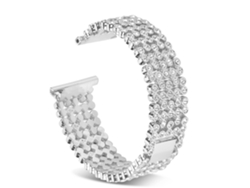 Correa De Pulsera Inteligente De Metal Diamante Para Fitbit Versa Plata