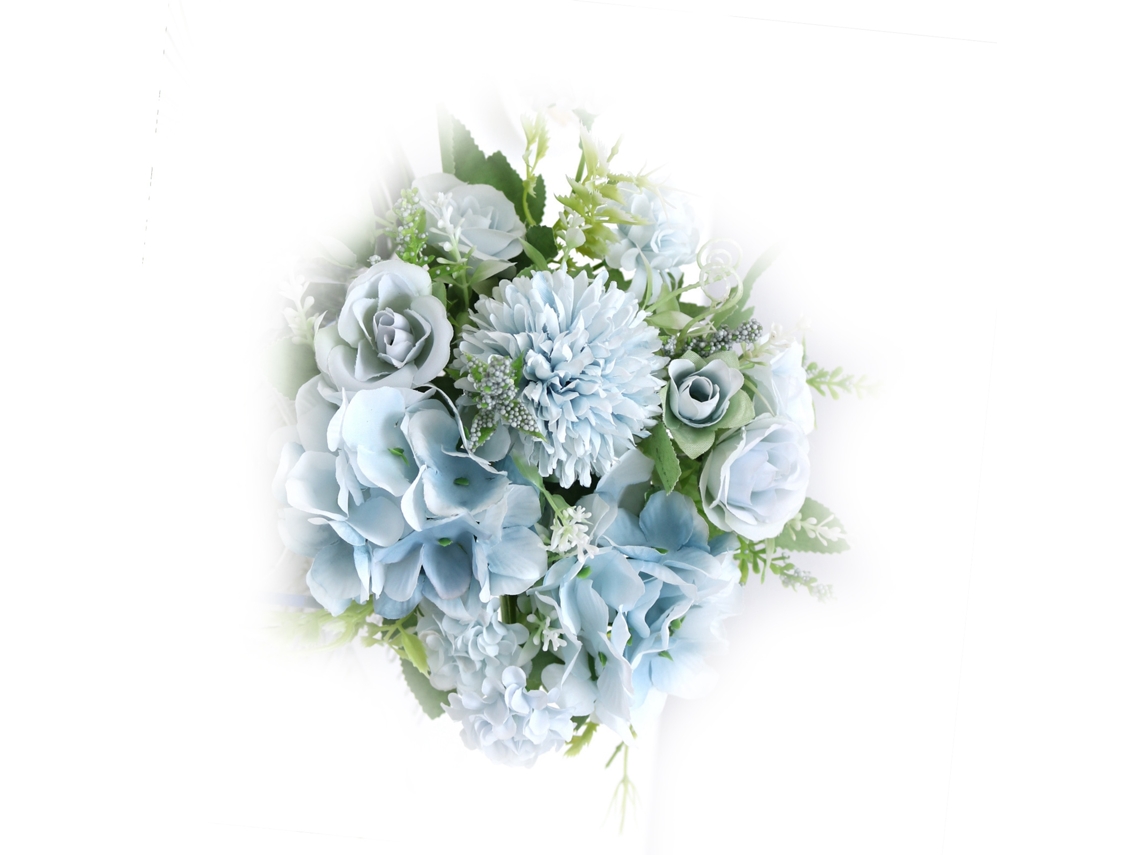 Bola De Flores De Seda Sintética Con Detalles Vívidos, Ramo De Flores Azules Para Fotografía