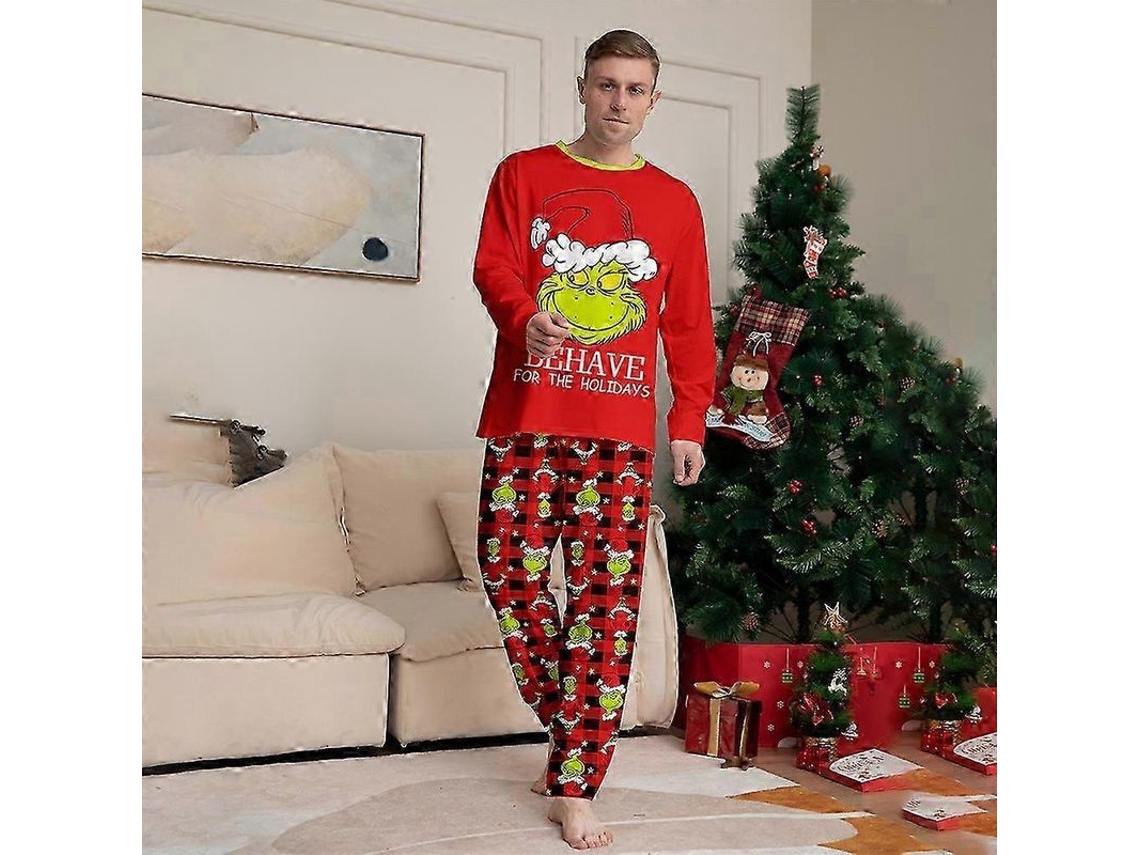 Pijamas Navideños Para La Familia Grinch, Para Adultos, Niños Y Bebés, Conjunto De Pijama Mxbc