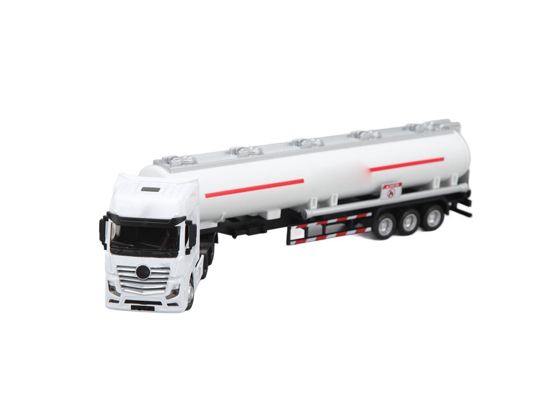 Camión Cisterna Blanco A Escala 1:50, Juguete, Vehículo De Transporte, Modelo De Camión Para Niños. Regalo Ideal.