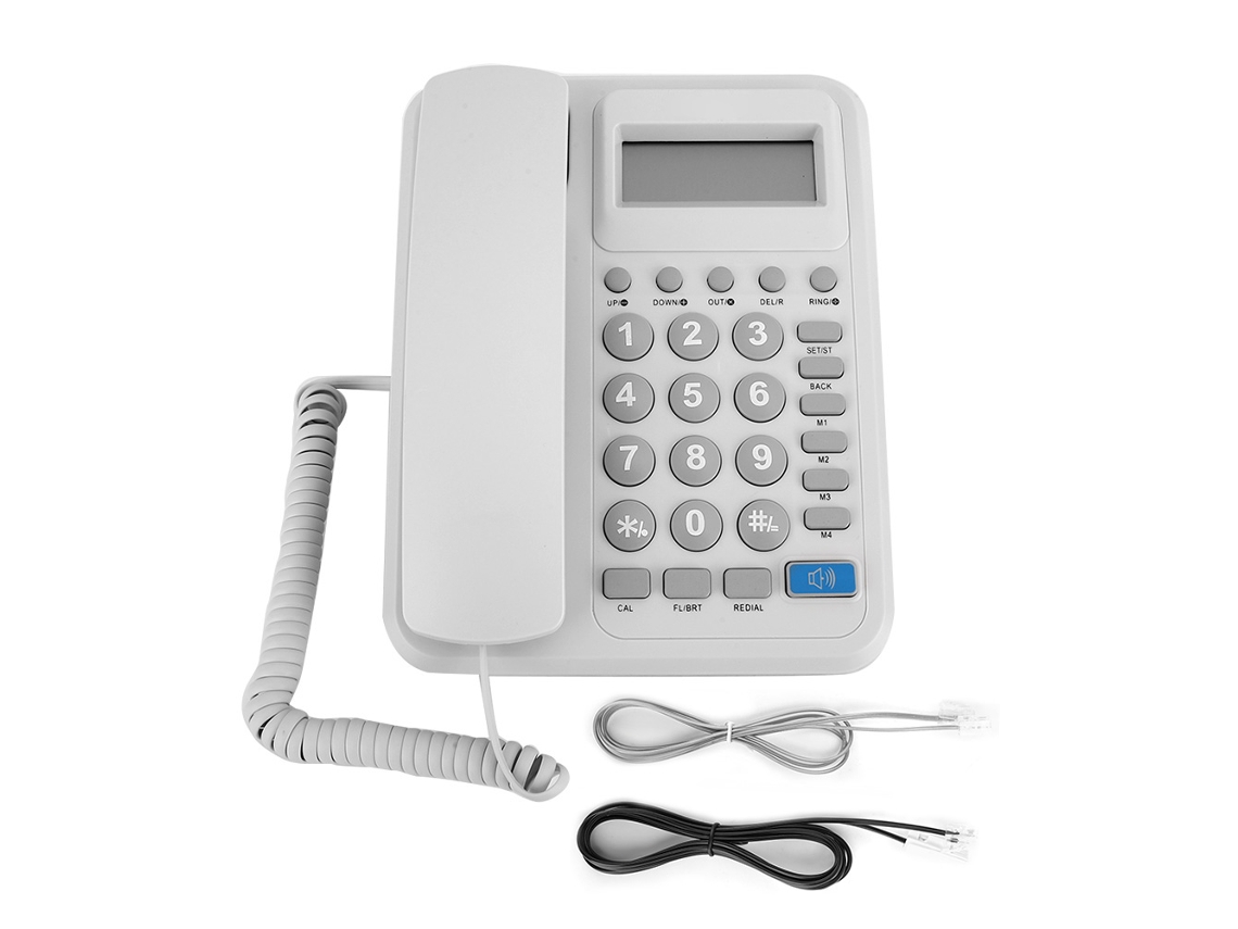 Teléfono sin batería (identificador de llamadas, pantalla)
