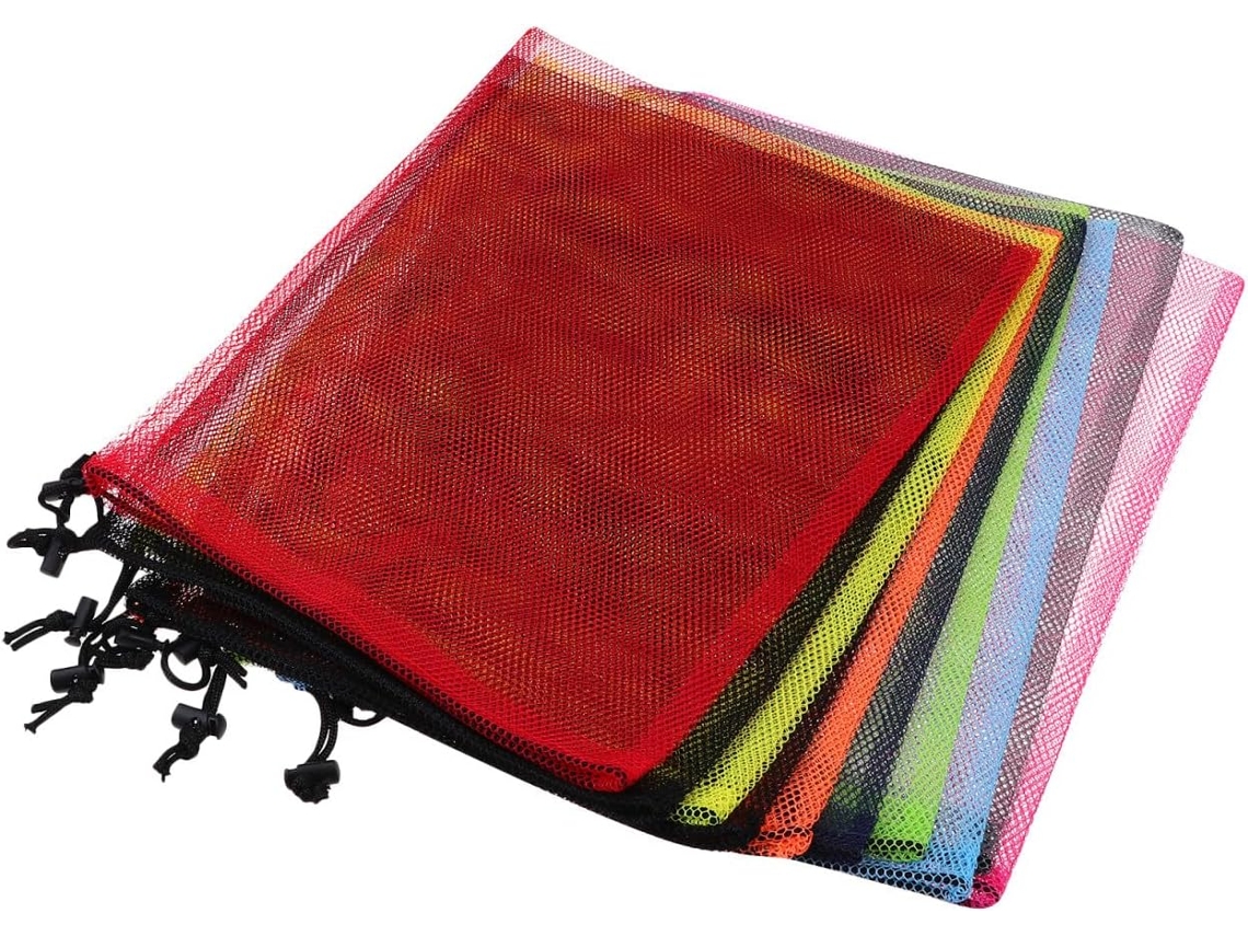 Nuobesty Paquete De 10 Bolsas De Almacenamiento De Malla De Algodón De 35x40 Cm Con Cordón, Paquete De