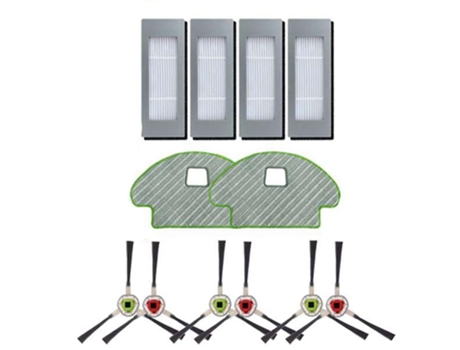 Kit de panos de esfregão com filtros de escova lateral para irobot roomba combo113 r113840
