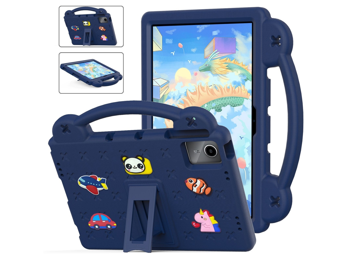 La funda protectora para tableta TCL con soporte para la mano es adecuada para usar con la Lenovo Tab K11/b11 Ushion (2024) en azul marino.