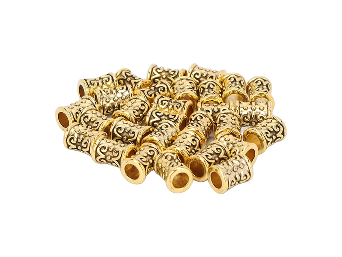 30pcs Perlas De Aleación Retro Para Dreadlocks Y Joyería Diy, Accesorios Para Cabello Y Barba