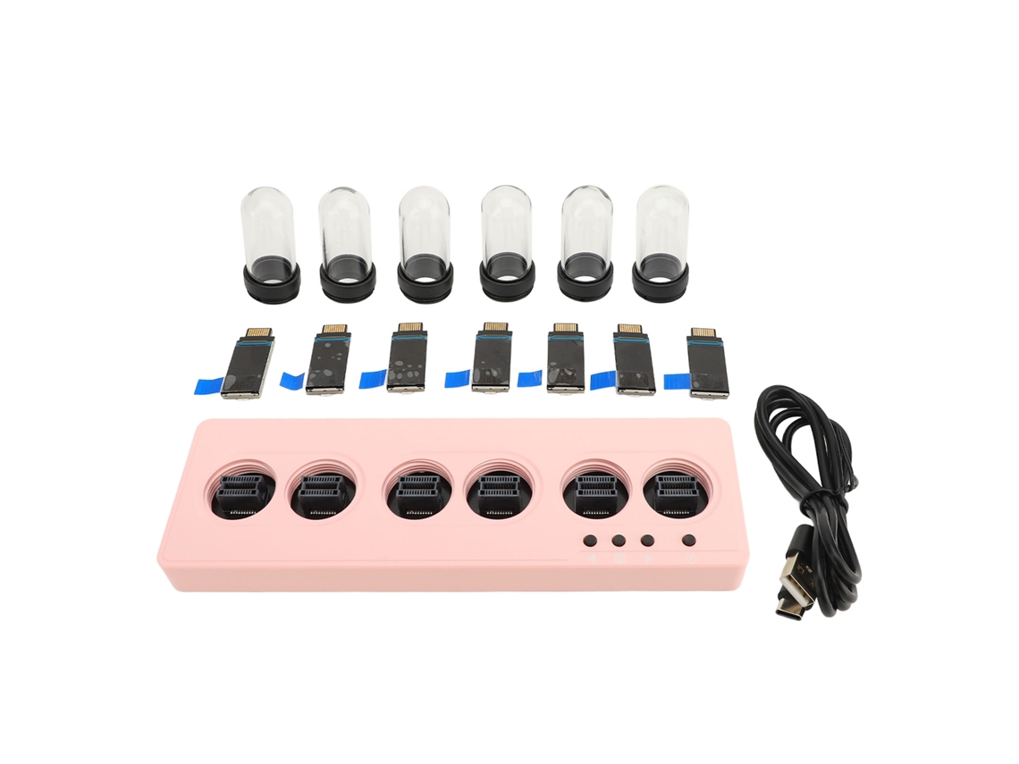 Reloj de mesa inalámbrico LCD IPS RGB rosa para decoración - Worten