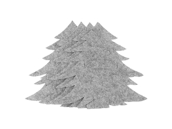 Juego de 4 portacubiertos con forma de árbol de Navidad, ligeros y prácticos, perfectos para decorar fiestas y reuniones familiares. Nostalgia88