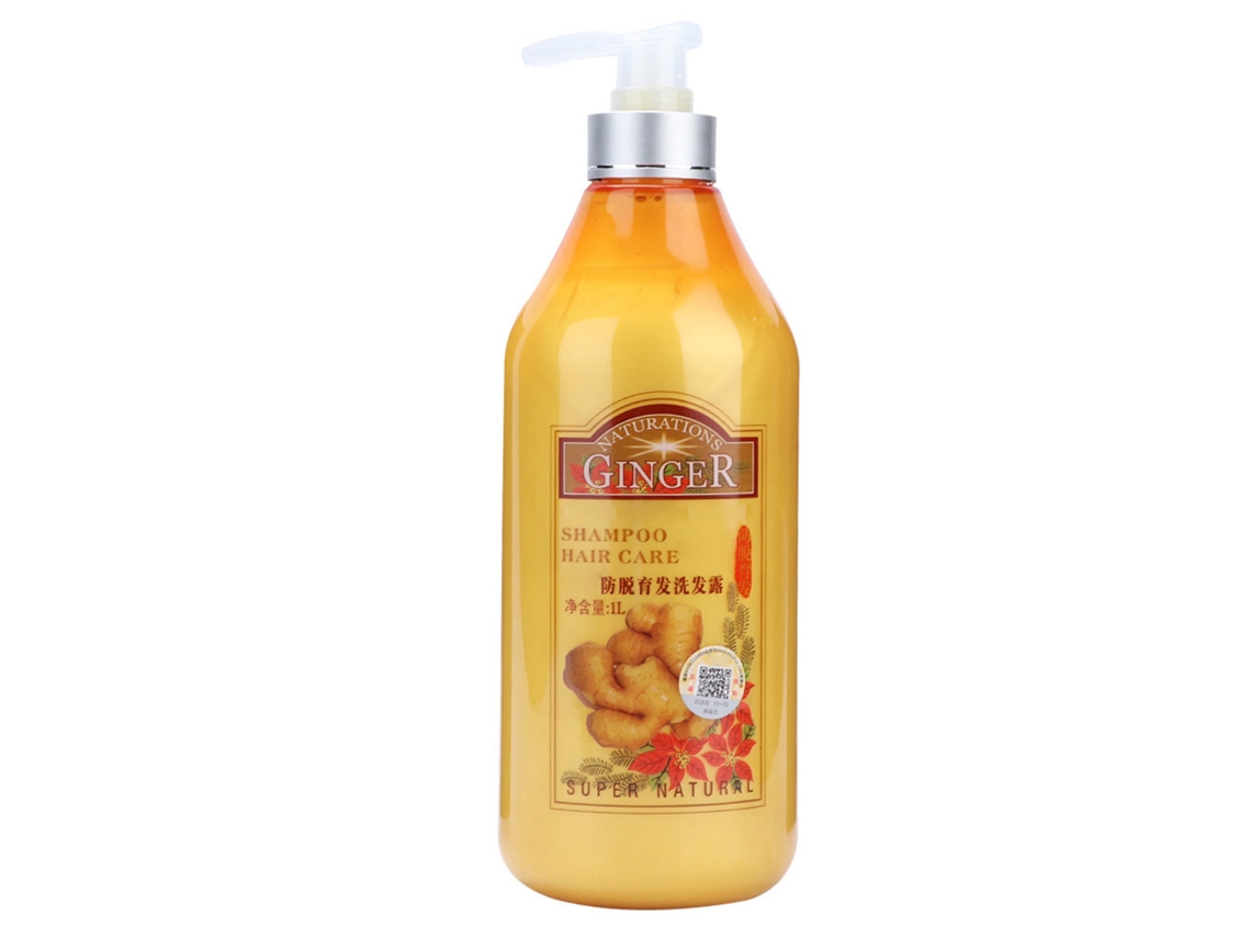Champú profesional de jengibre anticaspa, control de grasa, reparador y nutritivo para el cabello, 1000 ml.