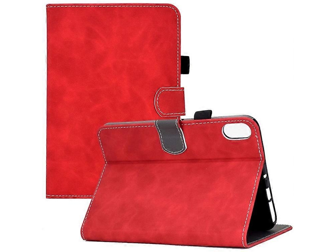 Compatible con iPad 10.9 (2022), funda para tableta en piel bovina texturizada, resistente a impactos, con tarjetero y soporte.