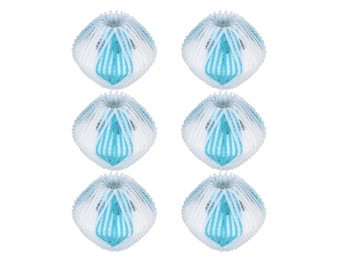 Herramienta De Lavado De 6 Bolas Para Eliminar Pelo Y Felpa, Azul Y Blanco, Para La Limpieza De La Lavadora.