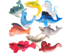 10 Minifiguras De Animales Marinos Realistas Para La Decoración Del Hogar.