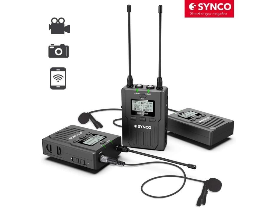 Wmic T2 micrófono Lavalier inalámbrico sistema de micrófono Uhf de 96 canales para videocámara Canon Nikon Sony Panasonic SYNCO