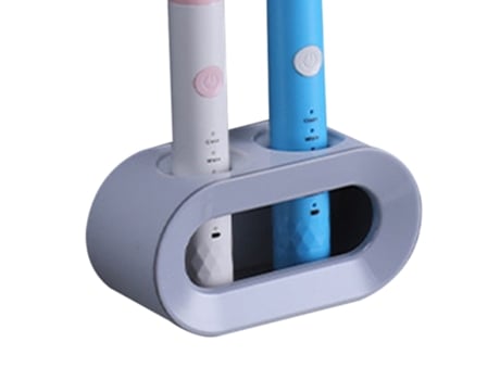 Estante para cepillos de dientes eléctrico sin perforaciones (gris)