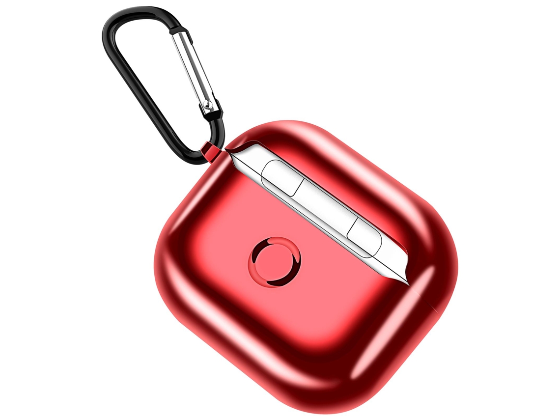 Capa De Proteção Tpu Eletroplacada Para Airpods 3 2021 Com Carabiner Case Para Fone De Ouvido Sem Fio