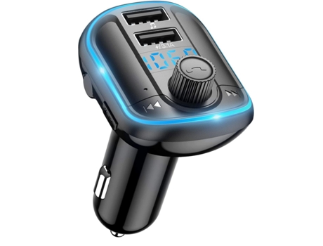 Retroiluminación LED, llamadas manos libres, sonido de música HiFi compatible con tarjeta TF (negro) CHRONUS