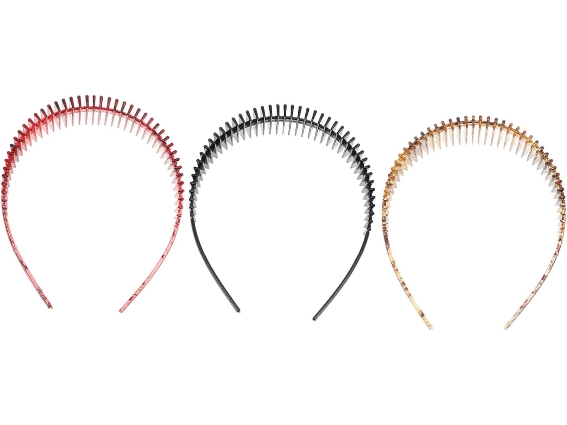 Conjunto De 3 Faixas De Cabelo Oxford Em Formato De U, Tamanho Médio, Em Plástico Leve, Para Penteados Femininos.