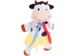 Mordedor de peluche con forma de vaca y sonajero, juguete de dentición para recién nacidos, Gokoco