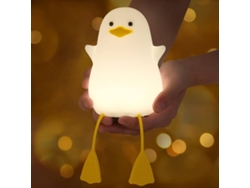 Luz de noche de pato para niños, lámpara de noche para guardería de animales, regalo de ganso, con regulador de intensidad y recargable (blanco)