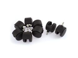Ruedas Negras 8 Mm 5,1 Cm 202c Giratorias 8 Unidad