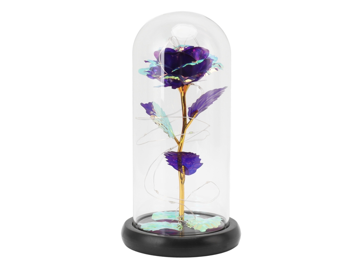 Adorno romántico de rosa artificial LED azul para el Día de San Valentín