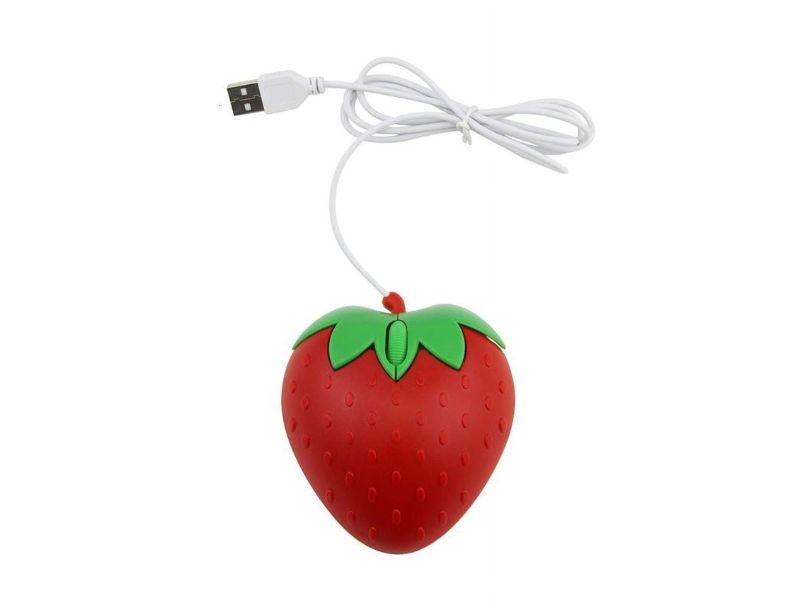Ratón Con Cable De Fresa