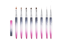 Juego de pinceles para manicura, 8 kits, multicolor*