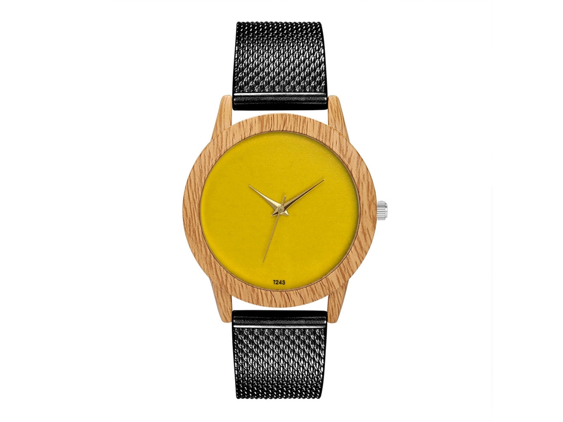 Reloj De Pulsera Unisex De Cuarzo Con Correa De Silicona Negra.
