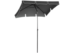 Sombrilla De Terraza De Aluminio 2x1,3x2,5 M Parasol De Jardín Rectangular Con Función De Inclinación Gris