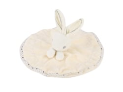 Toalla De Bebé De Terciopelo Suave Con Diseño De Conejito, Color Blanco Crema.