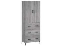 Mueble alto derivado de madera gris Sonoma MAISON EXCLUSIVE (69,5 x 34 x 180 cm)