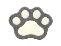 Alfombrilla De Baño Con Forma De Pie, Antideslizante, Lavable (gris) 45,7 X 60,9 Cm