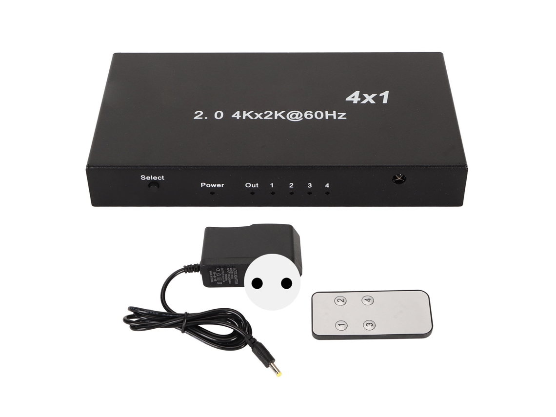 Switcher Hdmi 4k 4x1 LAXISCREED Prato de Ferro