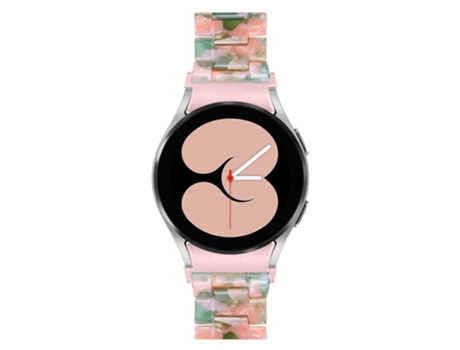 Correa de acero inoxidable con hebilla para Samsung Galaxy Watch 5 40mm/44mm/Watch 5 Pro 45mm - rosa/verde