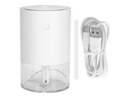 Humidificador de escritorio silencioso Mdug de 350 ml, recargable por USB, con luz ambiental, blanco
