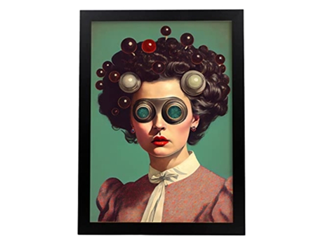 NACNIC Poster Accesorios En Estilo Surrealismo Cinematográfico Ilustraciones Y Grabados De Historieta Abstracta Y Artística A3 Marcos Negros