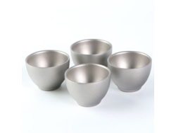 Taza de té portátil Mali de doble pared de titanio para acampar, hacer senderismo y picnics.